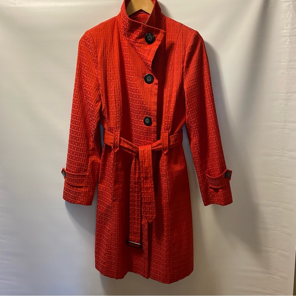 Sz 8- Jessica Stylish Red Trench Coat with Belt